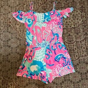 Lilly Pulitzer Pink and Blue Patterned romper